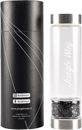 Jungle Way Glass Bottle with Onyx Wasserflasche