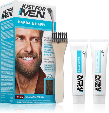 Just for Men Men Moustache & Beard barva na vousy pro zakrytí šedin