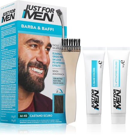 Just for Men Men Moustache & Beard farba na bradu na zakrytie šedín