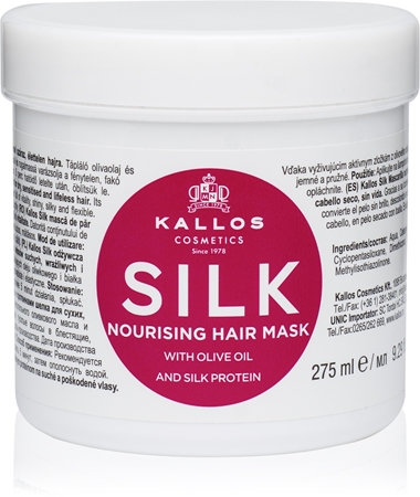 Kallos KJMN Professional Silk μάσκα για ξηρά και ευαίσθητα μαλλιά