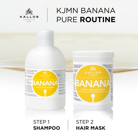 Kallos KJMN Professional Banana δυναμωτική μάσκα με σύμπλεγμα πολυβιταμινών