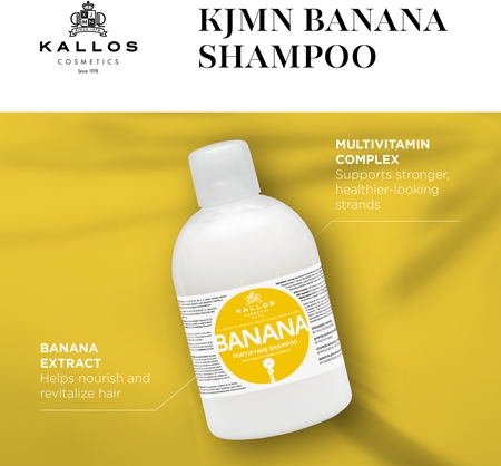 Kallos KJMN Professional Banana strengthening shampoo with multivitamin complex