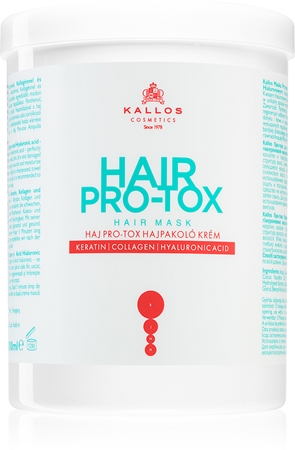 Kallos Hair Pro-Tox maska pro slabé a poškozené vlasy s kokosovým olejem, kyselinou hyaluronovou a kolagenem