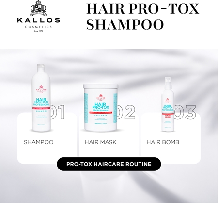 Kallos Hair Pro-Tox shampoo with keratin for dry and damaged hair