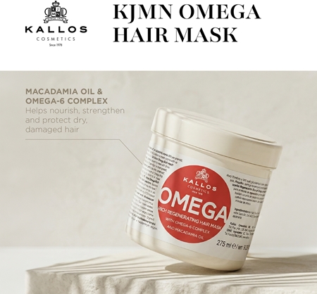 Kallos KJMN Professional Omega Nourishing Hair Mask with omega-6 complex and macadamia oil