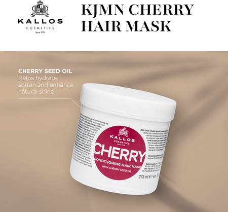 Kallos KJMN Professional Cherry masque hydratant pour cheveux abîmés