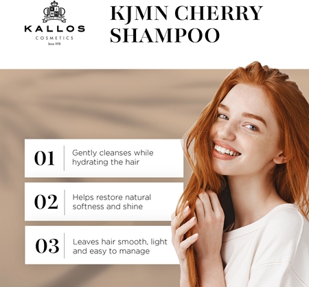 Kallos KJMN Professional Cherry shampoing hydratant pour cheveux secs et abîmés