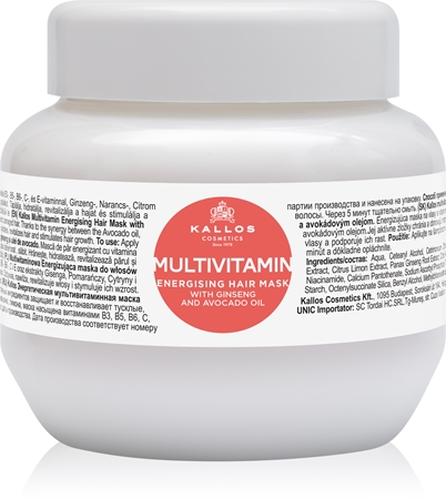 Kallos KJMN Professional Multivitamin energising hair mask