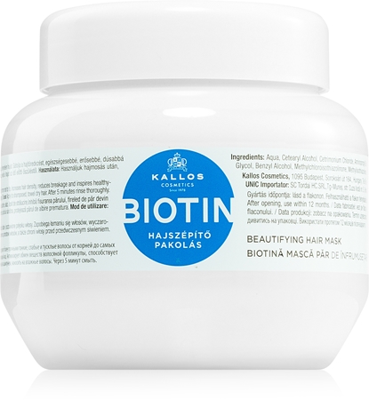 Kallos KJMN Professional Biotin Maske für dünnes, geschwächtes und brüchiges Haar
