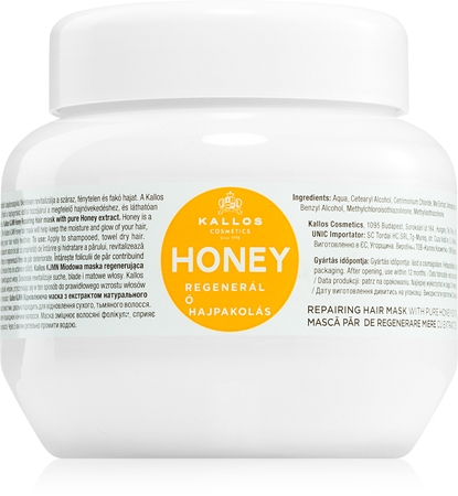 Kallos Honey інтенсивна зволожуюча маска для сухого або пошкодженого волосся