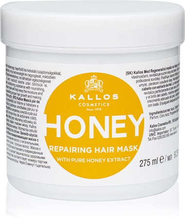 Kallos KJMN Professional Honey интензивна хидратираща маска за суха и увредена коса