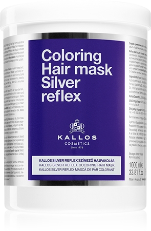 Kallos Coloring Hair Mask Silver Reflex Hair Mask neutralising yellow tones