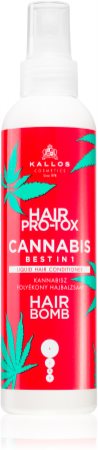 Kallos Hair Pro-Tox Cannabis balzam brez spiranja v pršilu s konopljinim oljem