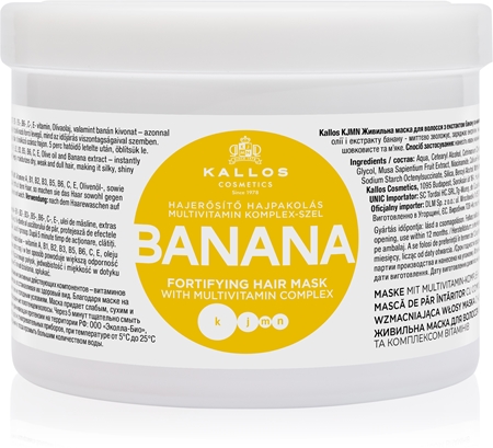 Kallos KJMN Professional Banana maschera rinforzante con complesso multivitaminico