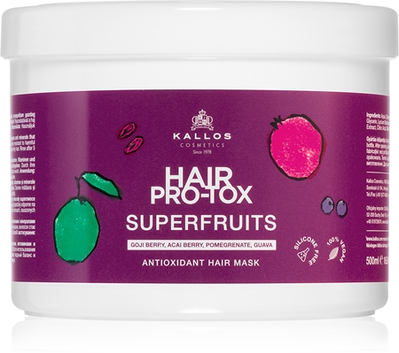 Kallos Hair Pro-Tox Superfruits masque régénérant pour cheveux fatigués sans éclat