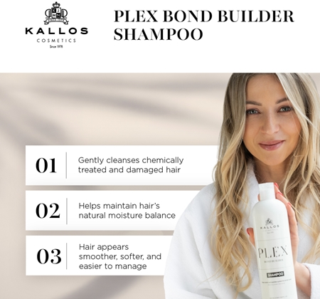 Kallos Plex Shampoo αναγεννητικό σαμπουάν για κατεστραμμένα, χημικά επεξεργασμένα μαλλιά
