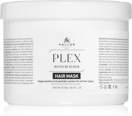 Kallos Plex Hair Mask masque régénérant pour cheveux abîmés et traités chimiquement