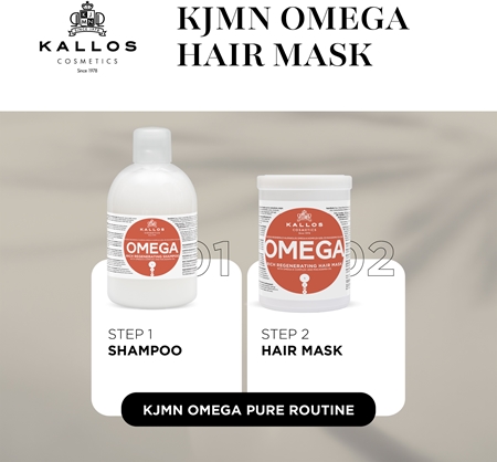 Kallos KJMN Professional Omega Nourishing Hair Mask with omega-6 complex and macadamia oil
