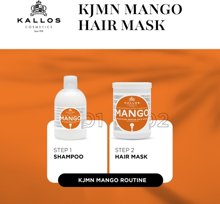 Kallos KJMN Professional Mango Fortifying Mask with mango oil