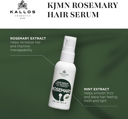 Kallos KJMN Professional Rosemary Regenerating and Protective Oil for Damaged Hair and Split Ends