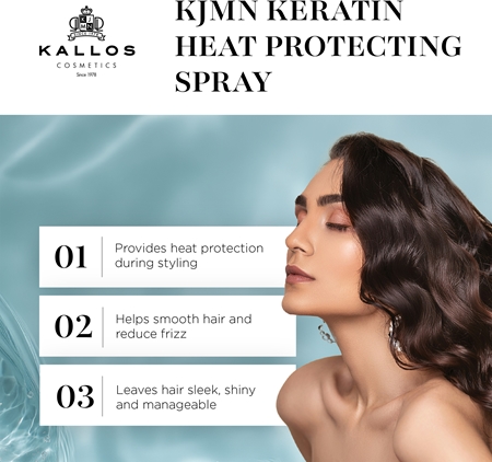 Kallos KJMN Keratin Protective Spray for heat hairstyling