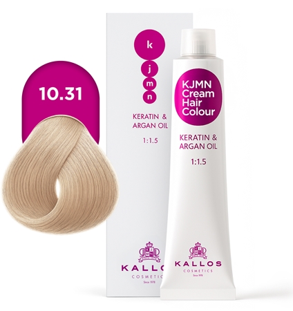 Kallos KJMN Professional Cream Hair Colour Keratin & Argan Oil Hair Color with keratin and argan oil