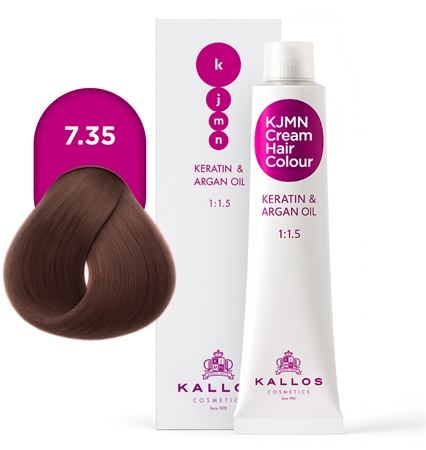 Kallos KJMN Professional Cream Hair Colour Keratin & Argan Oil coloration cheveux à la kératine et huile d'argan
