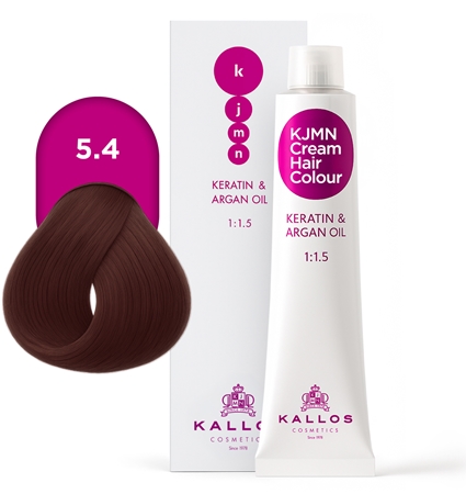Kallos KJMN Professional Cream Hair Colour Keratin & Argan Oil coloração de cabelo com queratina e óleo de argan