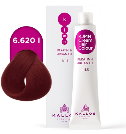 Kallos KJMN Professional Cream Hair Colour Keratin & Argan Oil coloration cheveux à la kératine et huile d'argan