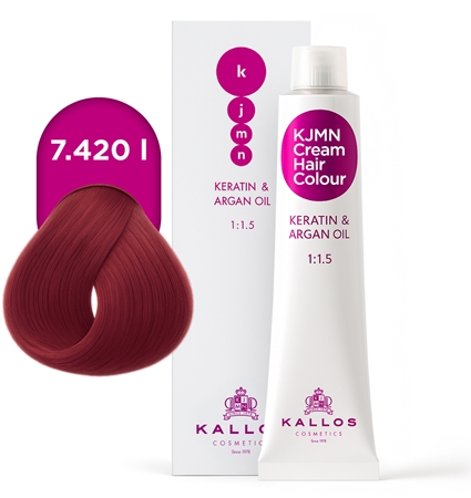 Kallos KJMN Professional Cream Hair Colour Keratin & Argan Oil Haarfarbe mit Keratin und Arganöl
