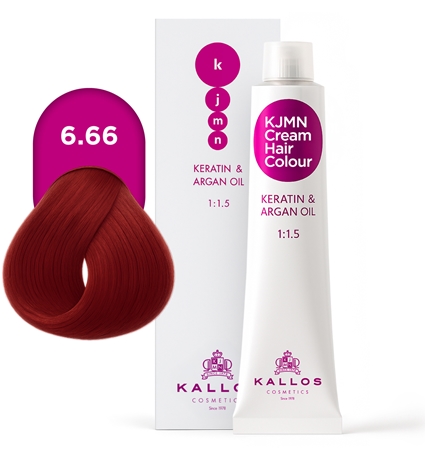 Kallos KJMN Professional Cream Hair Colour Keratin & Argan Oil plaukų dažai su keratinu ir arganų aliejumi