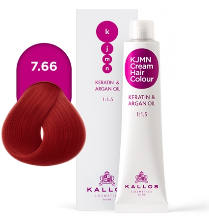 Kallos KJMN Professional Cream Hair Colour Keratin & Argan Oil plaukų dažai su keratinu ir arganų aliejumi