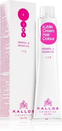 Kallos KJMN Professional Cream Hair Colour Keratin & Argan Oil barva za lase s keratinom in arganovim oljem