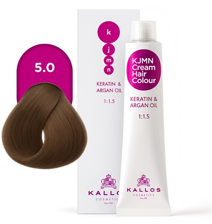 Kallos KJMN Professional Cream Hair Colour Keratin & Argan Oil plaukų dažai su keratinu ir arganų aliejumi