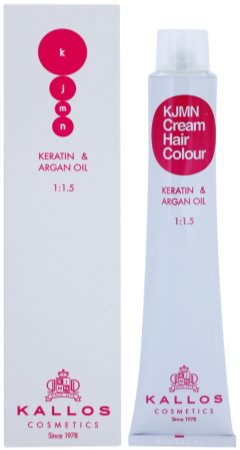Kallos KJMN Cream Hair Colour Keratin & Argan Oil coloration cheveux à la kératine et huile d'argan