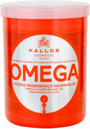 Kallos Omega tápláló hajmaszk omega 6 komplexszel és makadámia olajjal