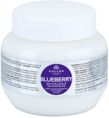 Kallos Blueberry maschera rivitalizzante per capelli secchi, rovinati e trattati chimicamente