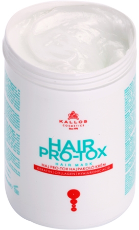 Kallos Hair Pro-Tox maska pro slabé a poškozené vlasy s kokosovým olejem, kyselinou hyaluronovou a kolagenem