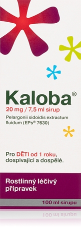 Kaloba Kaloba 20mg/7,5ml sirup k léčbě akutního zánětu průdušek