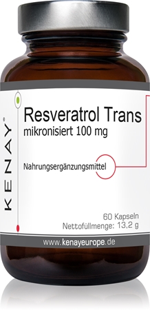 Kenay Resveratrol Trans mikronisiert 100 mg Kapseln zum Schutz der Zellen vor oxidativem Stress