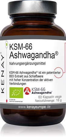 Kenay Ashwagandha KSM-66 BIO Tabletten zur Unterstützung von Gedächtnis und Konzentration