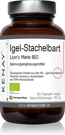 Kenay Igel-Stachelbart Lion´s mane BIO Kapseln für ein psychisches und physisches Gleichgewicht
