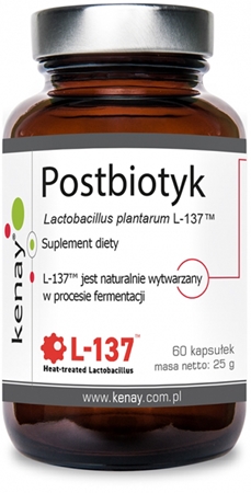 Kenay Postbiotyk Lactobacillus plantarum L-137TM kapsułki na wsparcie trawienia