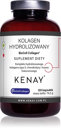 Kenay Kolagen Hydrolizowany BioCell kapsułki do wzmocnienia stawów i ujędrnienia skóry