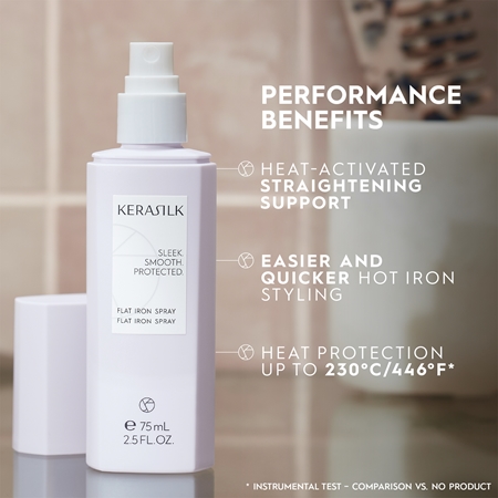 KERASILK Styling Flat Iron Spray Hårspray med varmebeskyttelse til brug med glattejern og krøllejern