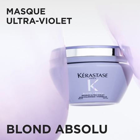 Kérastase Blond Absolu Masque Ultra-Violet hĺbková starostlivosť pre zosvetlené, melírované studené blond vlasy