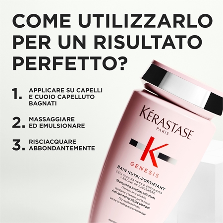 Kérastase Genesis Bain Nutri-Fortifiant shampoo idratante e rivitalizzante anti-caduta dei capelli