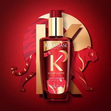 Kérastase Elixir Ultime L'huile Originale Édition Rouge Toitev õli säravate ja pehmete juuste jaoks