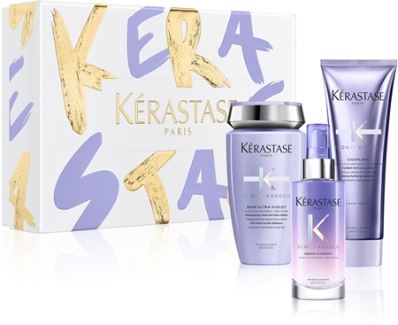 Kérastase Blond Absolu coffret cadeau (pour les cheveux blonds froids ayant subi une décoloration ou un balayage)