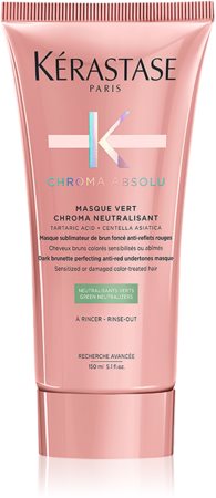 Kérastase Chroma Absolu Masque Vert Chroma Neutralisant διορθωτής μαλλιών για την εξουδετέρωση κόκκινων τόνων